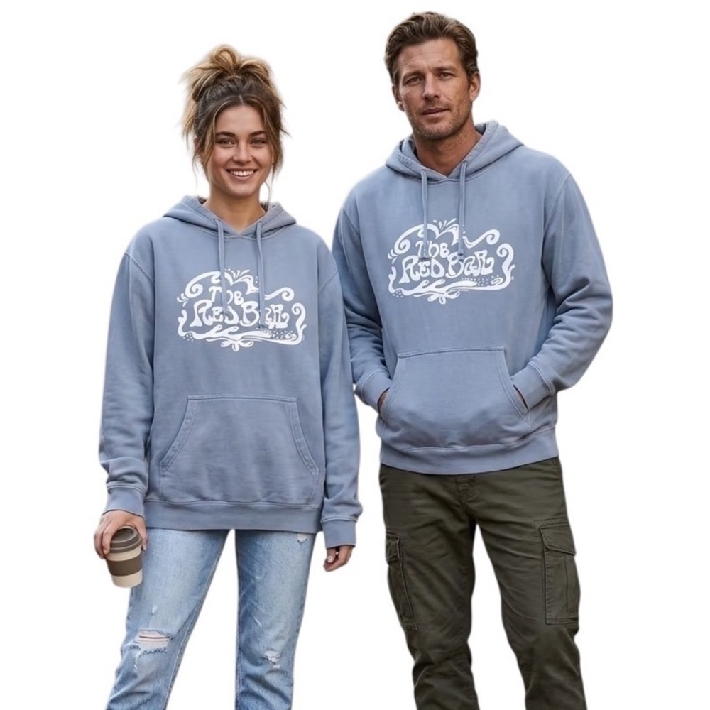 Independent Trading Co The Red Bar Grayton Beach Vacation Hoodie Blue Mens L